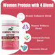 Floral Nutrition Women Active Protein Powder with 14 Herbal Blend, Beauty Blend, L-Glutathione, Curcumin 95%, Folic and Biotin - Skin glow - 400gm