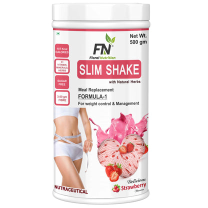 Floral Nutrition Slim Shake Formula 1 with Natural Herb for Weight Control Management Protein Shake Protein Shake  (500 gm)