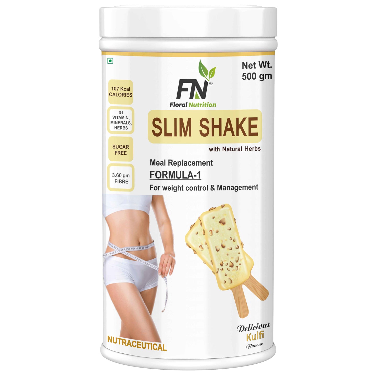 Floral Nutrition Slim Shake Formula 1 with Natural Herb for Weight Control Management Protein Shake Protein Shake  (500 gm)