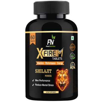 XFIREM Muscle Gainer Floral Nutrition X-Fire M Muscle Gainer Tablets Glutamine, Ashwagandha (60 Tab) Weight Gainers/Mass Gainers  (60 No, No Flavor)