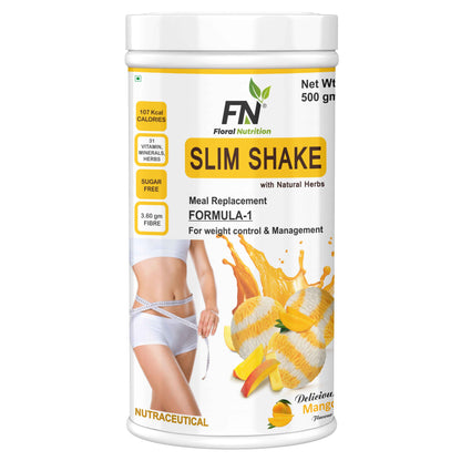 Floral Nutrition Slim Shake Formula 1 with Natural Herb for Weight Control Management Protein Shake Protein Shake  (500 gm)