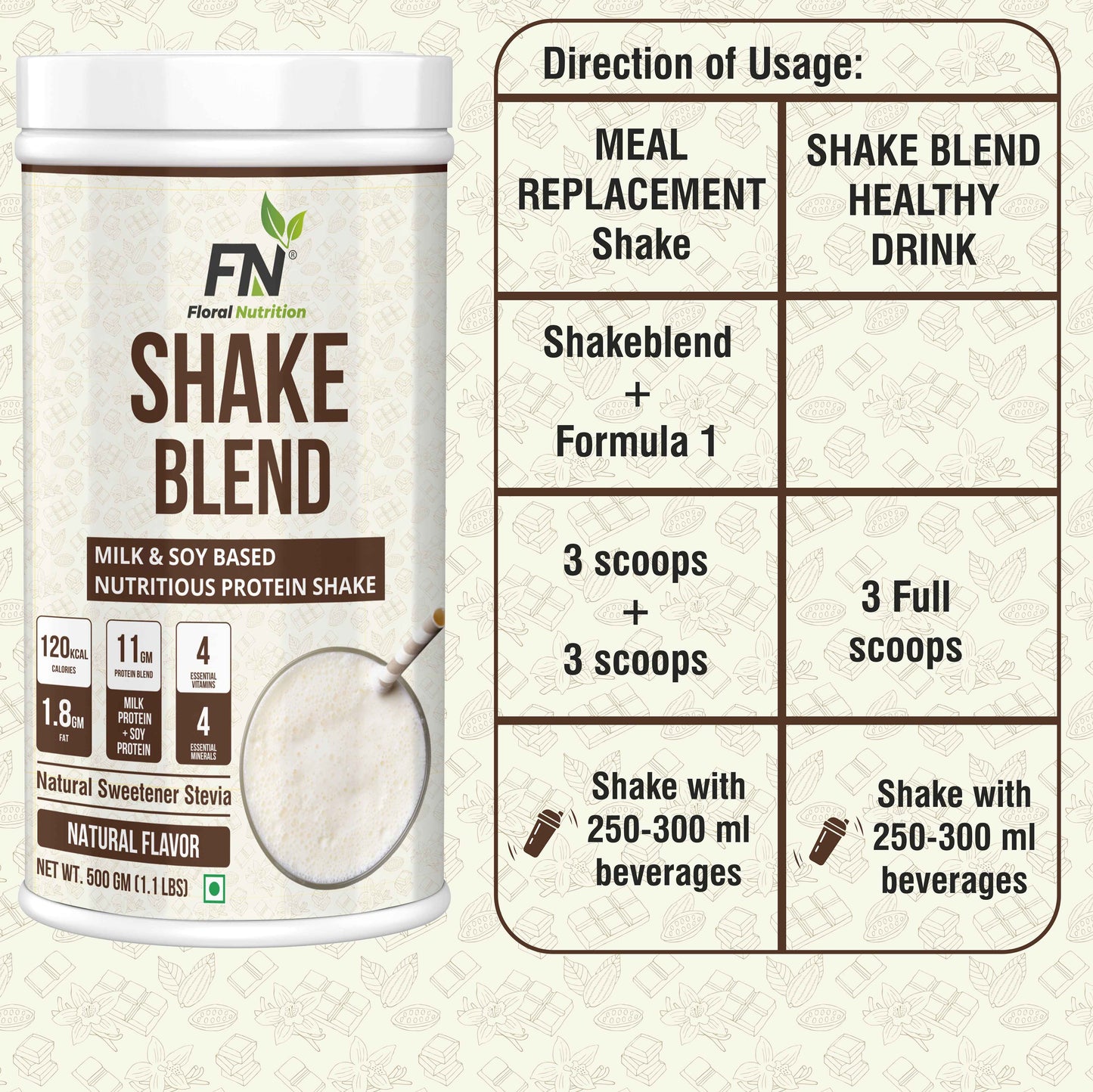 Floral Nutrition Weight Loss Combo Formula 1 + Personalized Protein  Protein Shake  (1250 g, Vanilla, Elaichi, Unflavored, Natural)