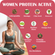 Floral Nutrition Women Active Protein Powder with 14 Herbal Blend, Beauty Blend, L-Glutathione, Curcumin 95%, Folic and Biotin - Skin glow - 400gm