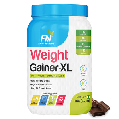 Floral Nutrition Weight Gainer/Mass Gainer for Muscle Gainer - Men Women Weight Gainers/Mass Gainers  (1 kg)