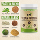 Floral Nutrition 100% Vegan Protein Powder with and Ayurvedic Herbs Ashwagandha, Ginseng Plant-Based Protein  (500 g, Double Chocolate)