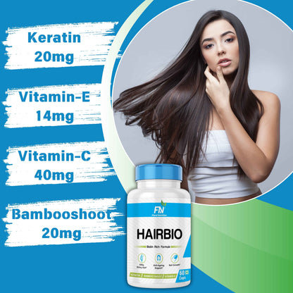 Floral Nutrition Hairbio capsule with Keratin, Bamboo shoot  (60 Capsules)