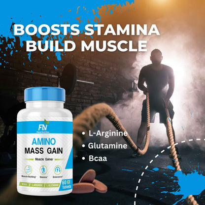 Floral Nutrition Amino Mass  Gain Muscle Gainer tablet- BCAA,Glutamine,L-Arginine Weight Gainer/Mass Gainer BCAA  (60 No, Unflavour)