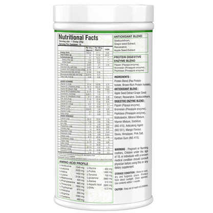 Floral Nutrition 100% Plant Protein Powder with Aminoacids, Vitamins and Minerals Plant-Based Protein (500 gm)